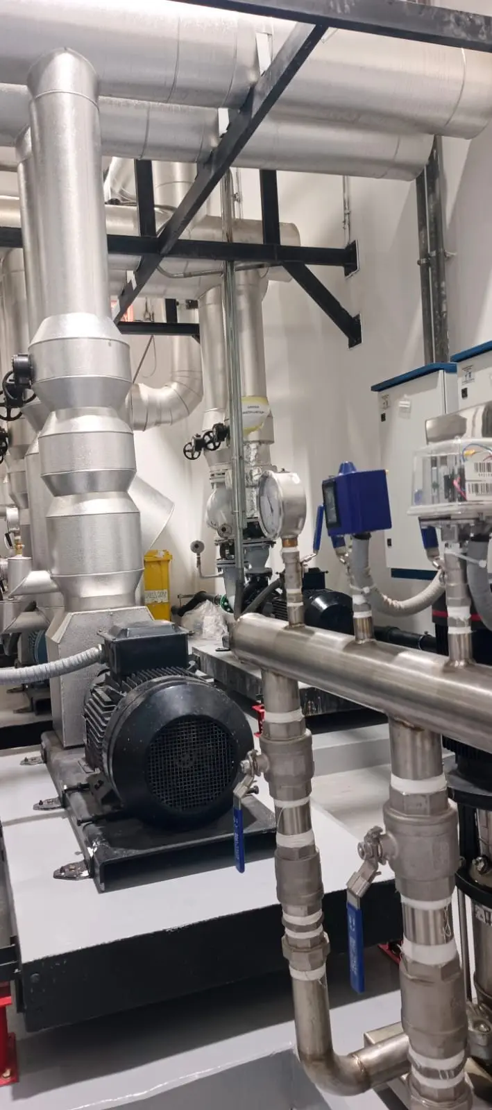 Process pumps and stainless utility piping